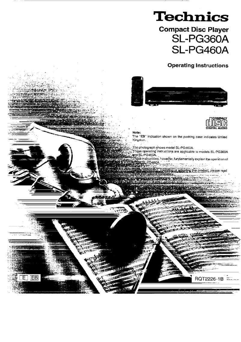 Page 1 de la notice Manuel utilisateur Technics SL-PG460A