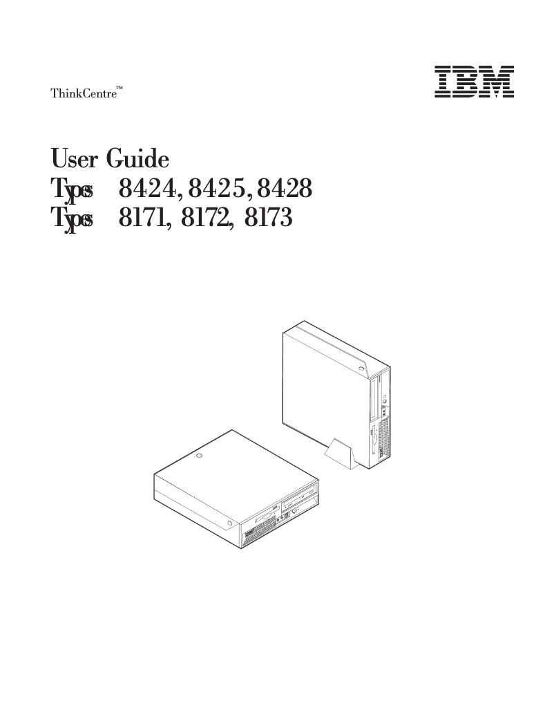 Página 1 del manual Manual de usuario Lenovo ThinkCentre 8172