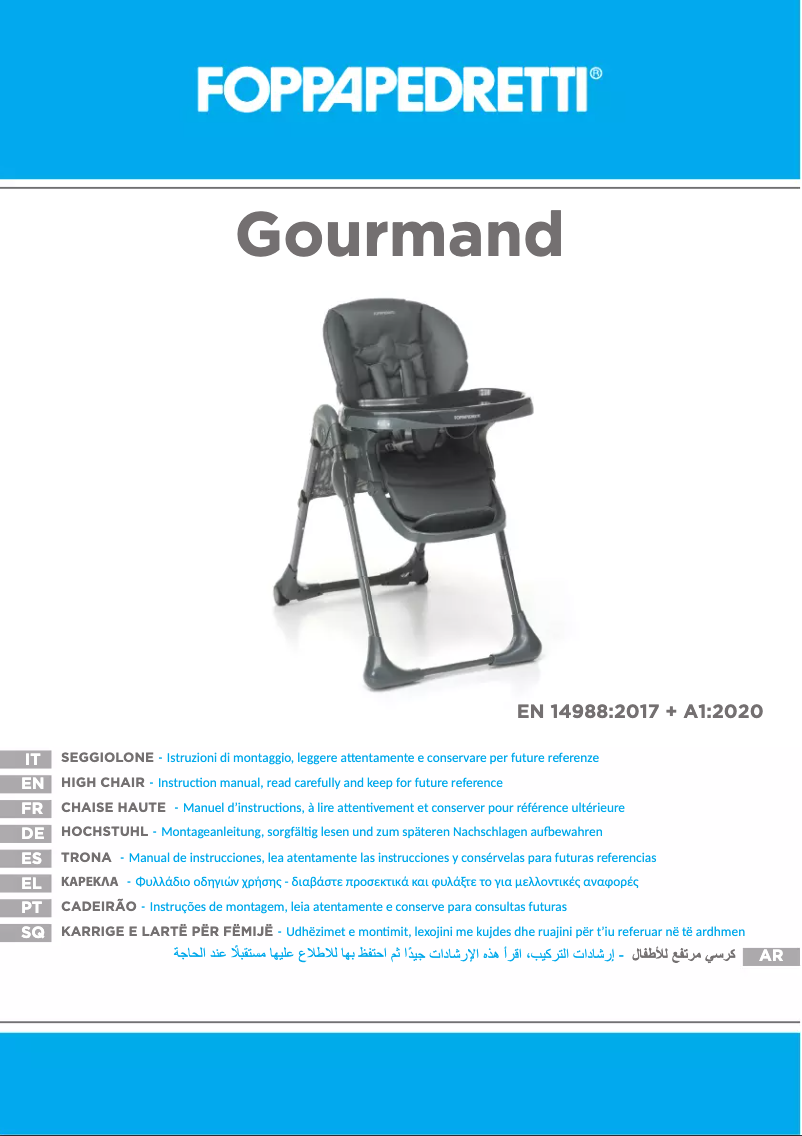Image de la première page du manuel de l'appareil Gourmand