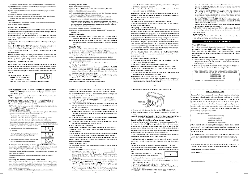 Image de la première page du manuel de l'appareil CKS9031