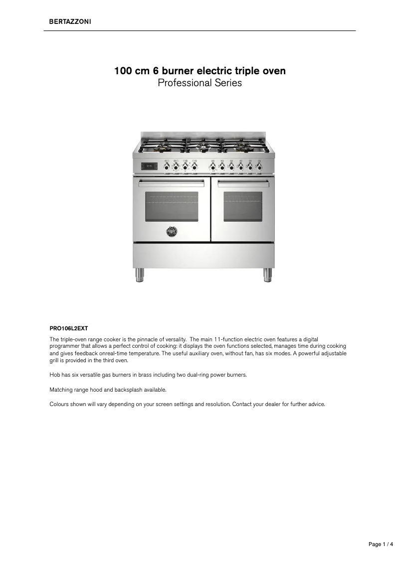 Image de la première page du manuel de l'appareil PRO106L2EXT