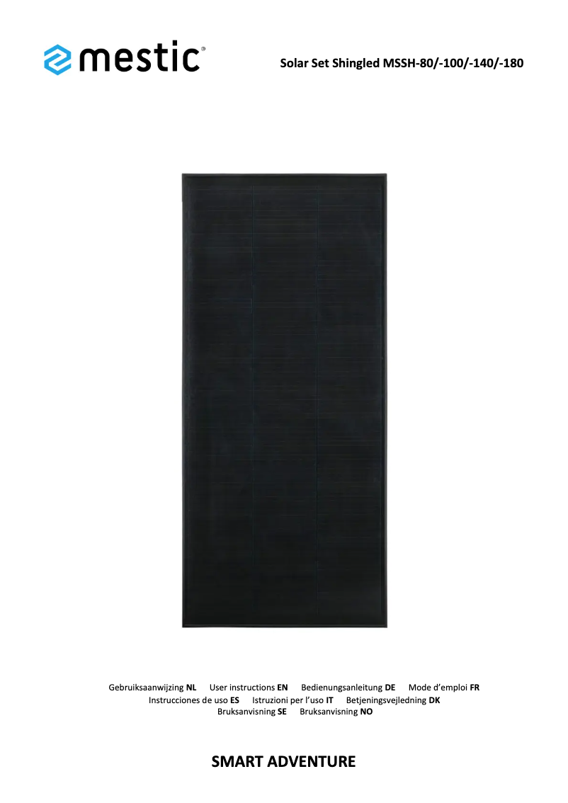 Página 1 del manual Manual de usuario Mestic MSSH-180