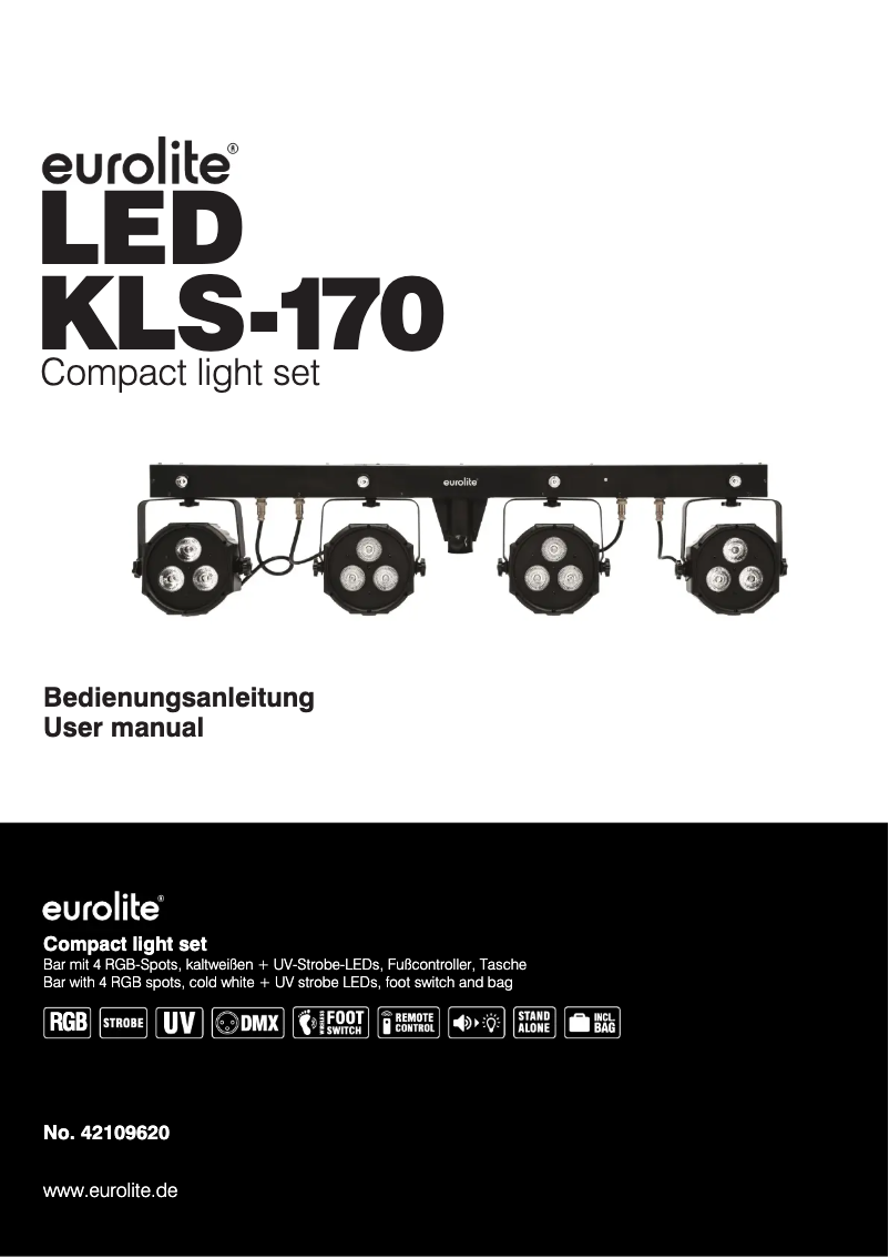 Image de la première page du manuel de l'appareil LED KLS-170