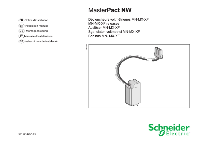 Page n°1 - Manuel utilisateur Schneider Masterpact NW