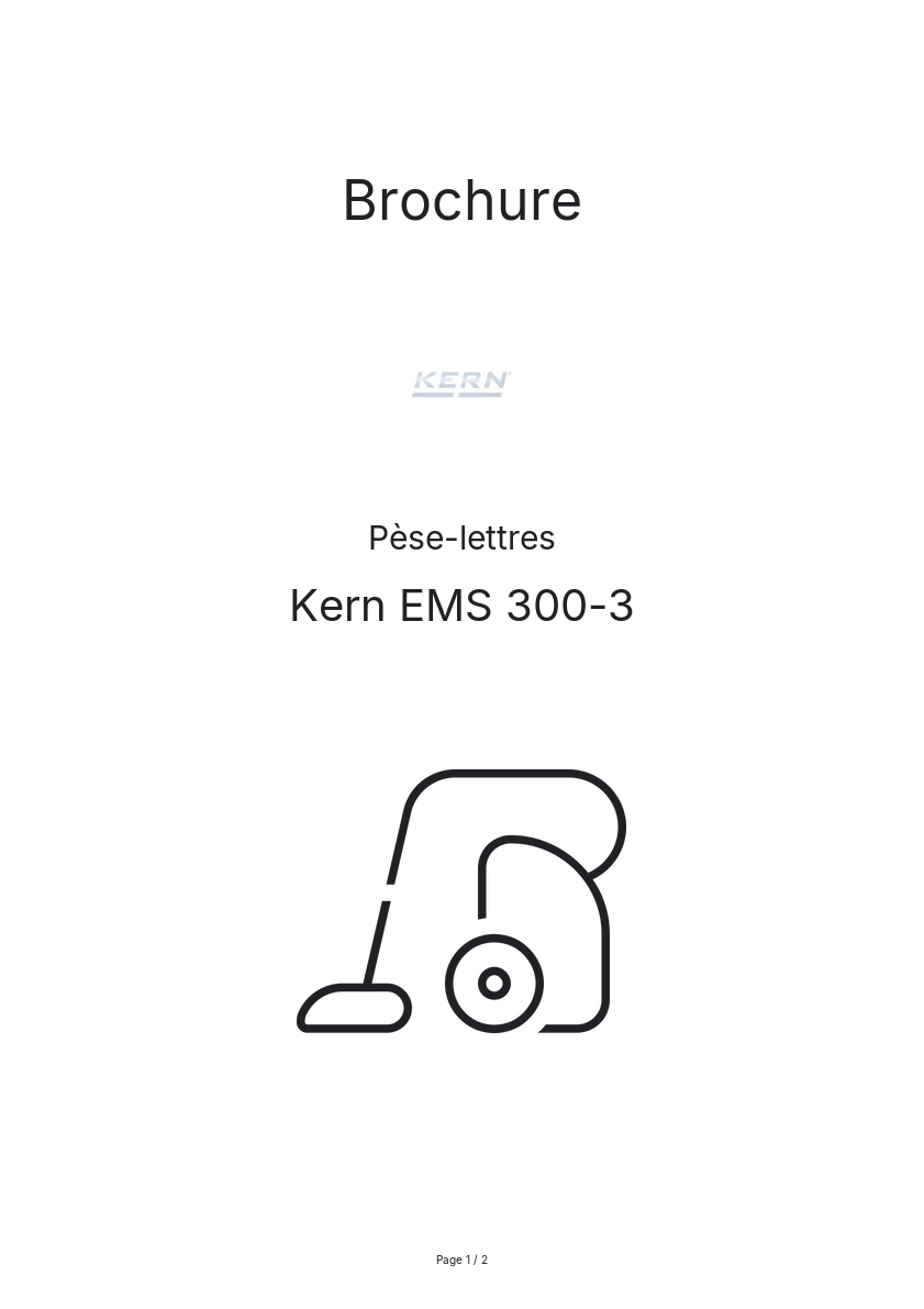 Image de la première page du manuel de l'appareil EMS 300-3