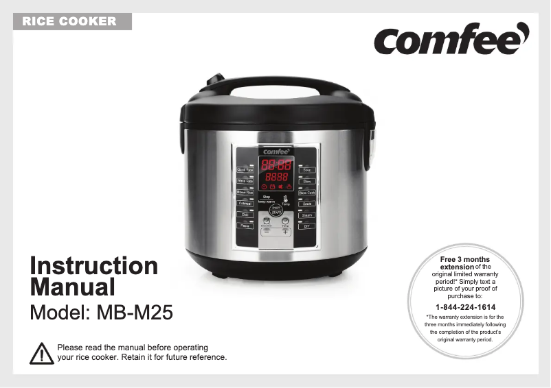 Page n°1 - Manuel utilisateur Comfee MB-M25