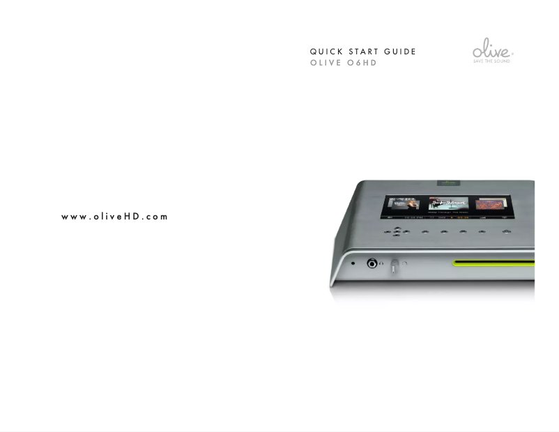 Page 1 de la notice Manuel utilisateur Olive O6HD