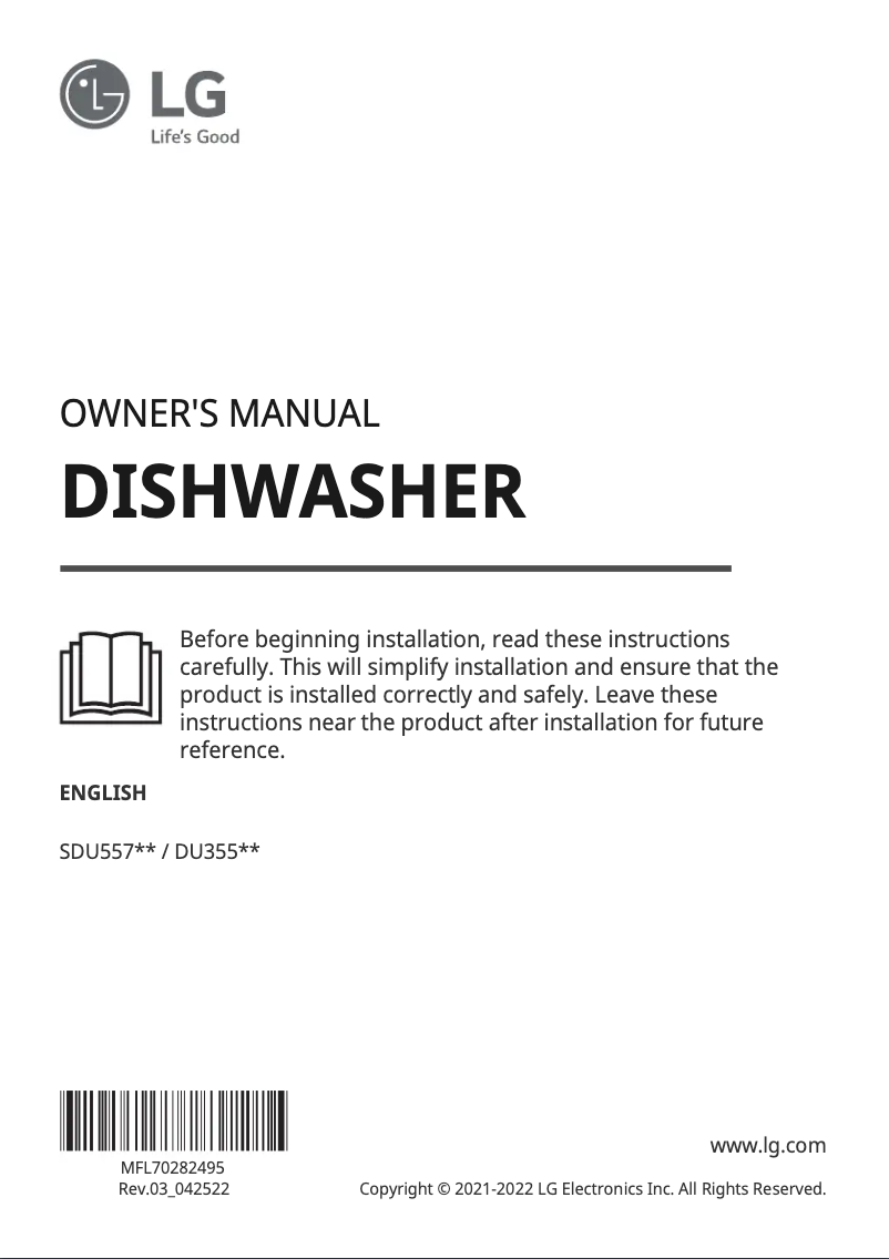 Página 1 del manual Manual de usuario LG DU355FW