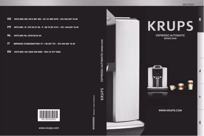 Page n°1 - Manuel utilisateur Krups Barista EA9078