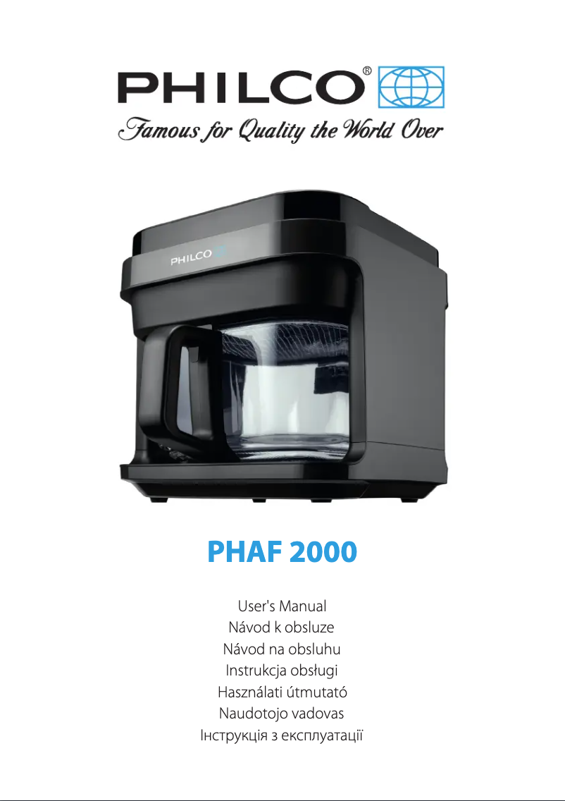 Page 1 de la notice Manuel utilisateur Philco PHAF 2000