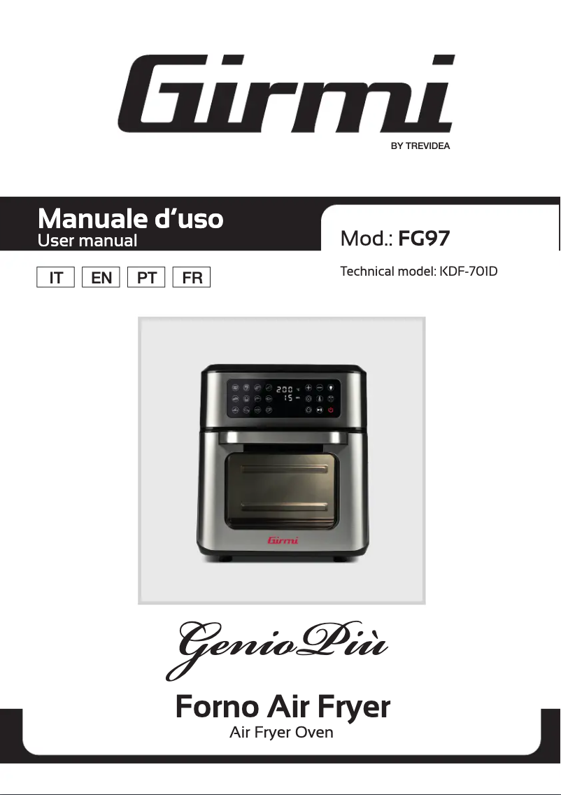 Page 1 de la notice Manuel utilisateur Girmi FG97