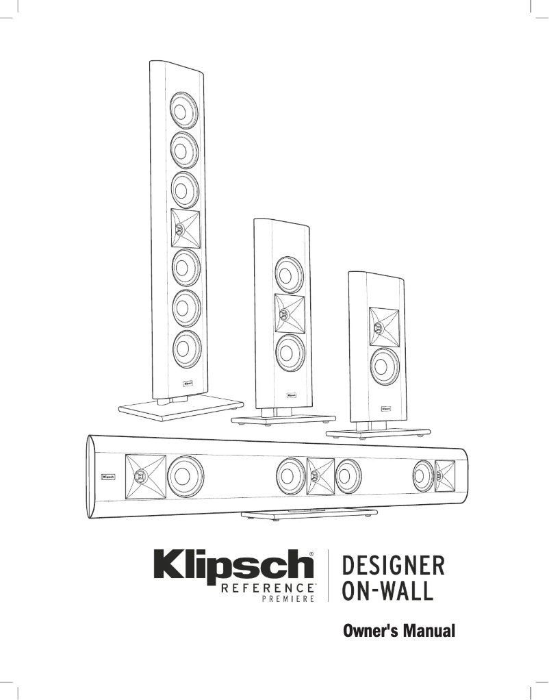 Page n°1 - Manuel utilisateur Klipsch Designer On-Wall
