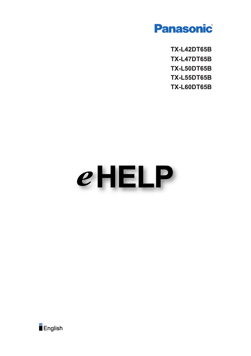 Page 1 de la notice Manuel utilisateur Panasonic Viera TX-L60DT65B