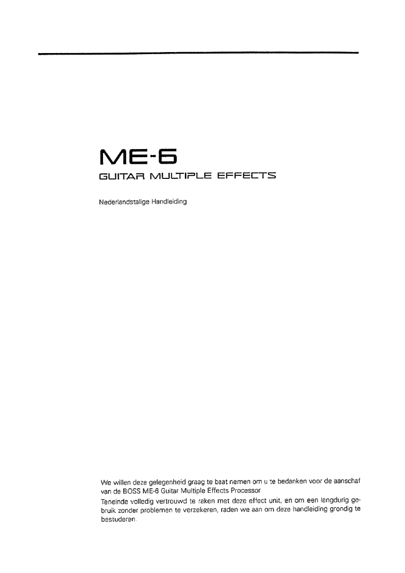 Page 1 de la notice Manuel utilisateur Roland ME-6