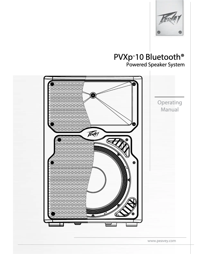 Image de la première page du manuel de l'appareil PVXp 10 Bluetooth