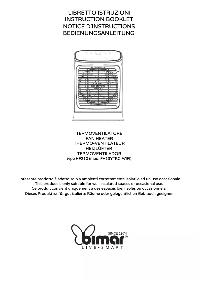 Page n°1 - Manuel utilisateur Bimar HF210