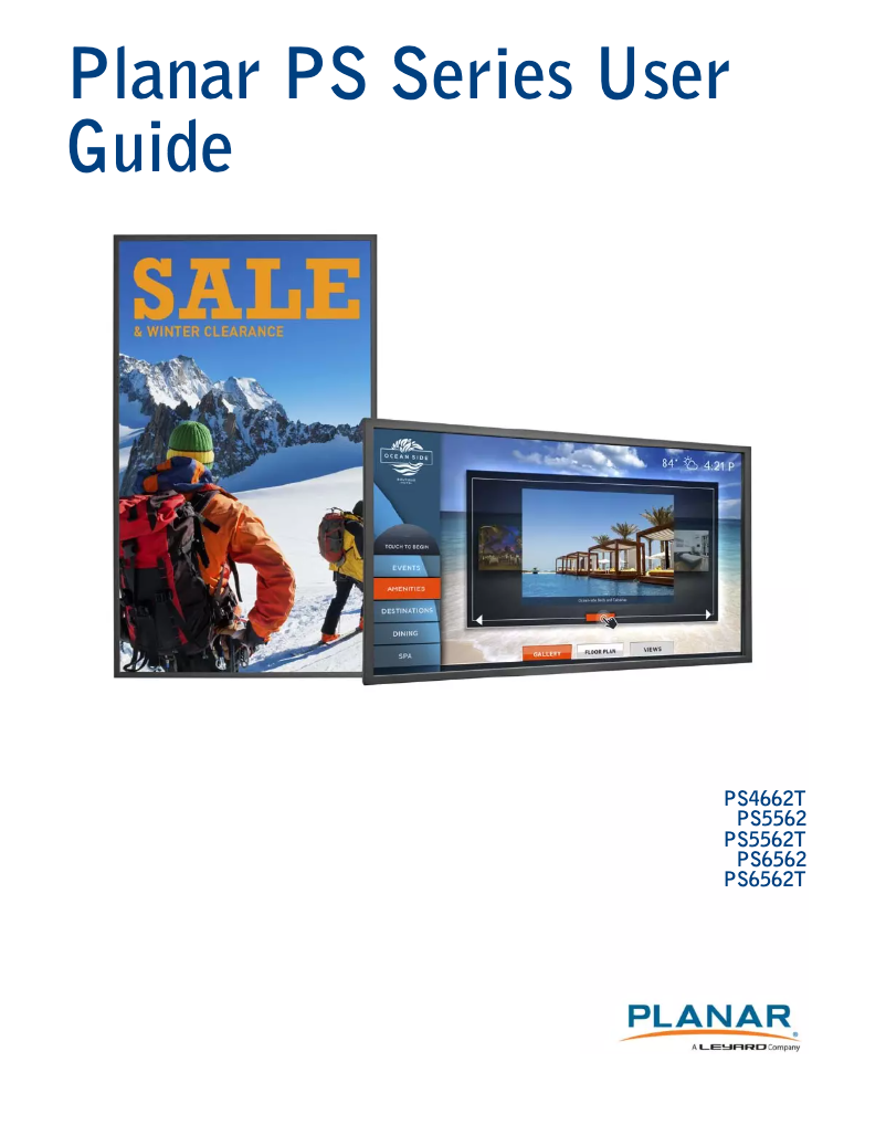 Page n°1 - Manuel utilisateur Planar PS5562
