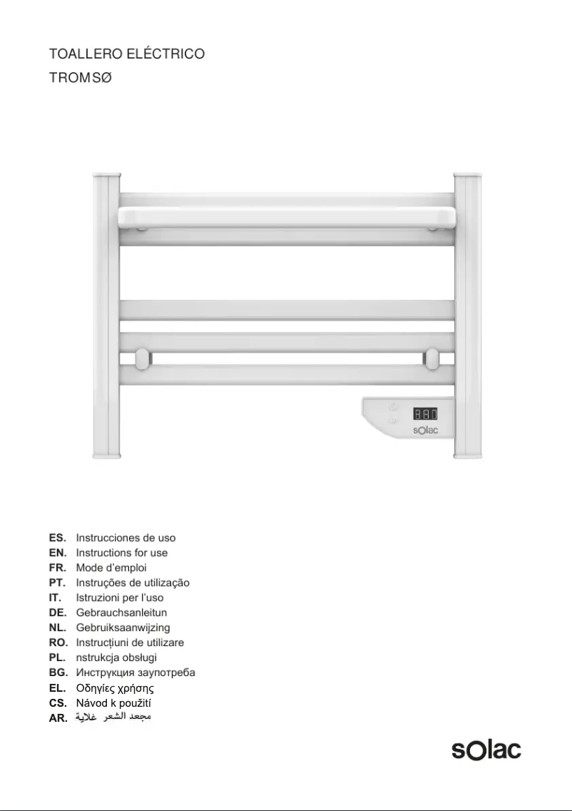 Page n°1 - Manuel utilisateur Solac Tromsø TE8986