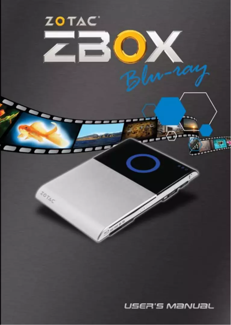 First page image of the manual for ZBOX HD-ID33