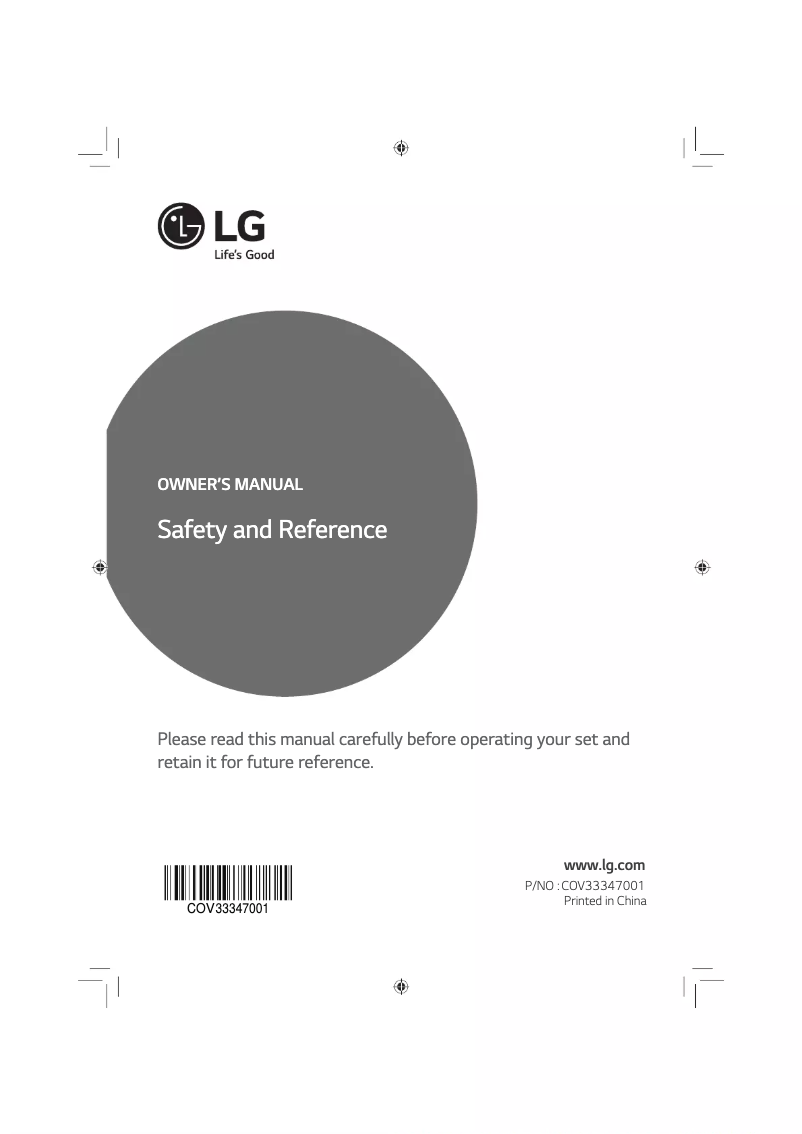 Page n°1 - Manuel utilisateur LG 32LF520A