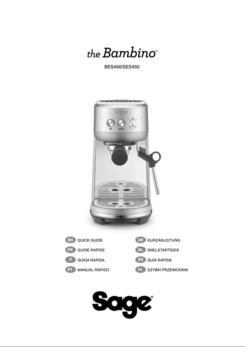 Page n°1 - Manuel utilisateur Sage the Bambino SES450