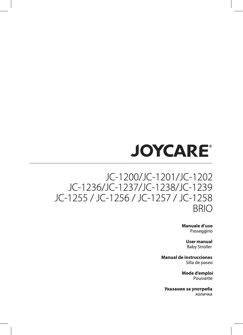Image de la première page du manuel de l'appareil Brio JC-1280