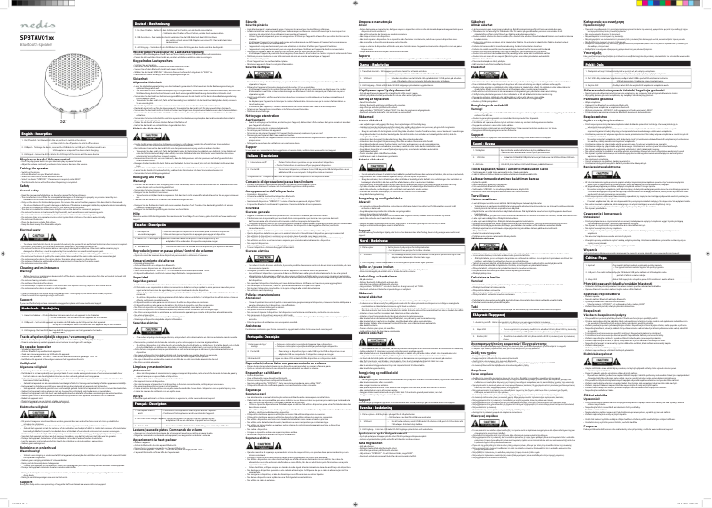 Image de la première page du manuel de l'appareil SPBTAV01GY