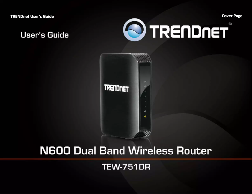 Page 1 de la notice Manuel utilisateur TRENDnet TEW-751DR