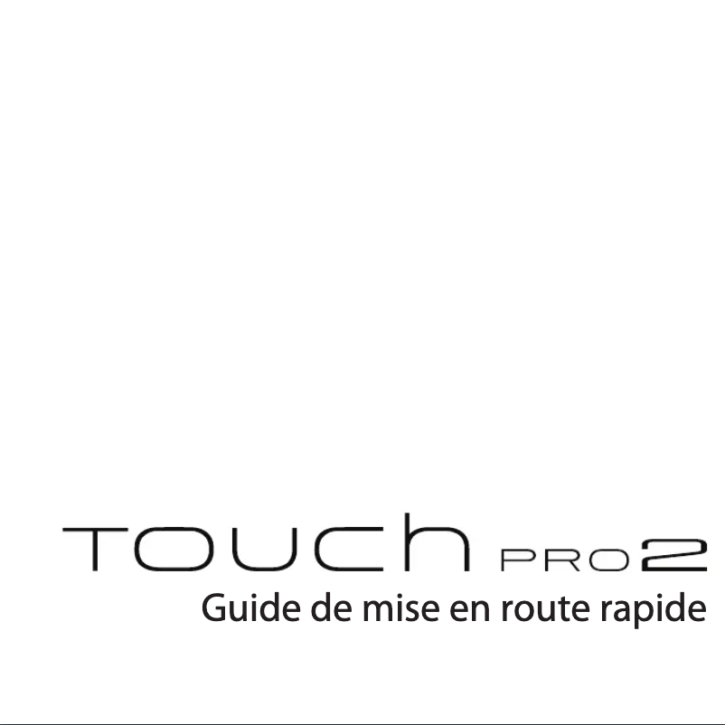 Page 1 de la notice Manuel utilisateur HTC Touch Pro 2
