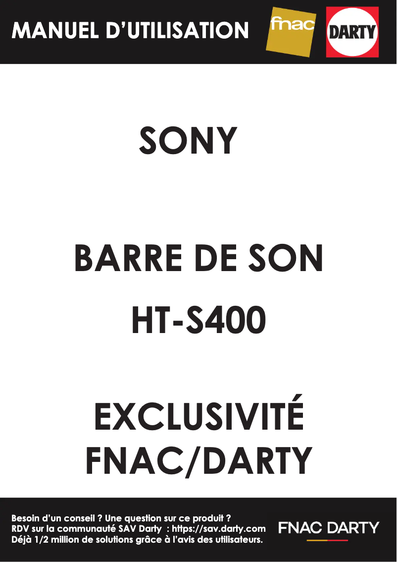 Página 1 del manual Manual de usuario Sony HT-S400