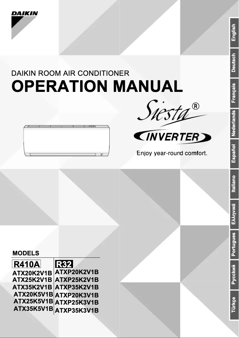 Page n°1 - Manuel utilisateur Daikin ATXP20K3V1B