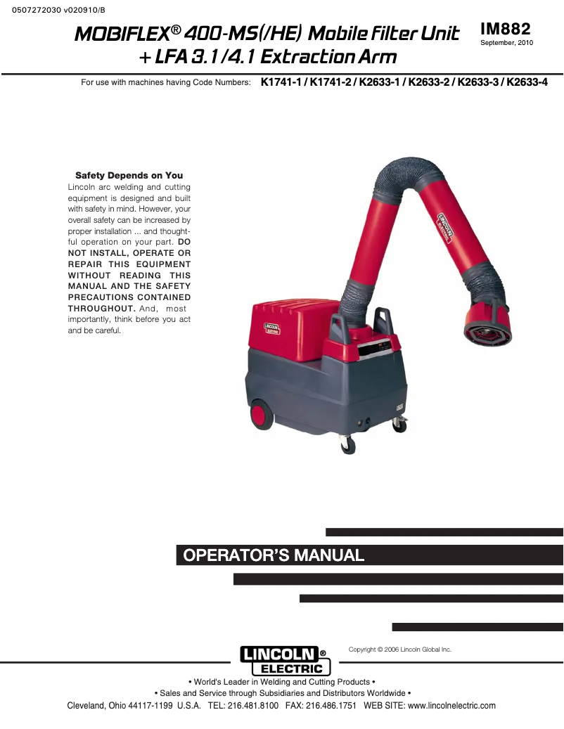 Imagen de la primera página del manual del dispositivo Mobiflex 400-MS
