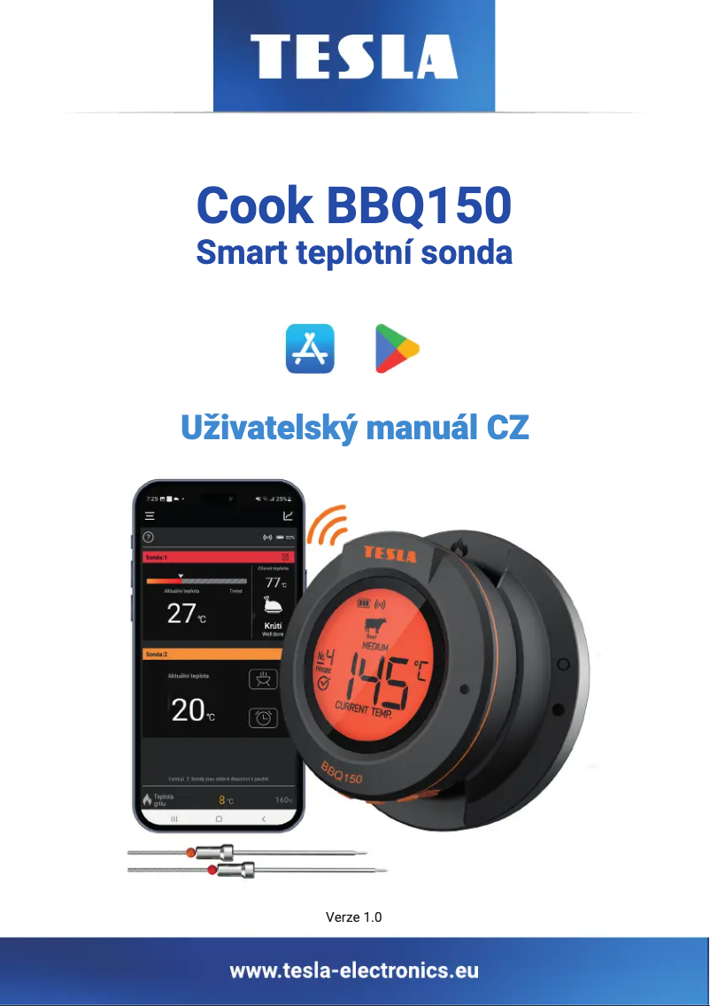 Page 1 de la notice Manuel utilisateur Tesla Cook BBQ150