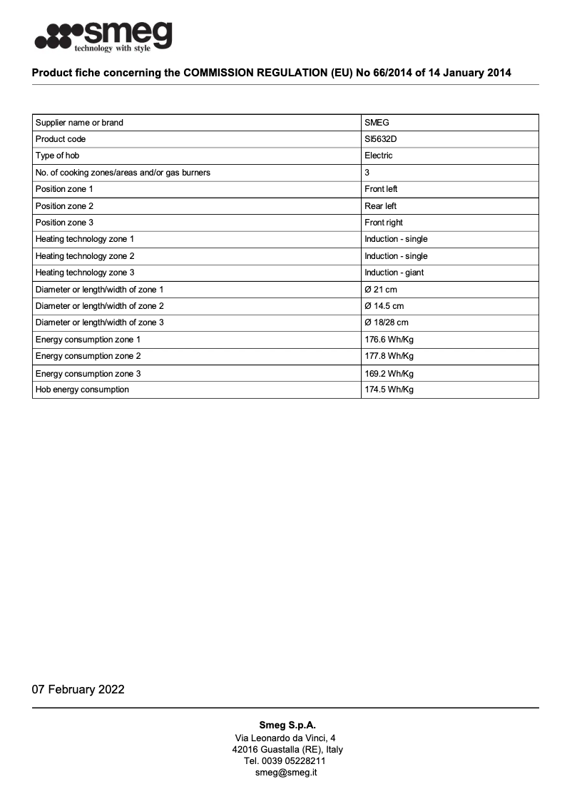 Page n°1 - Brochure Smeg SI5632D