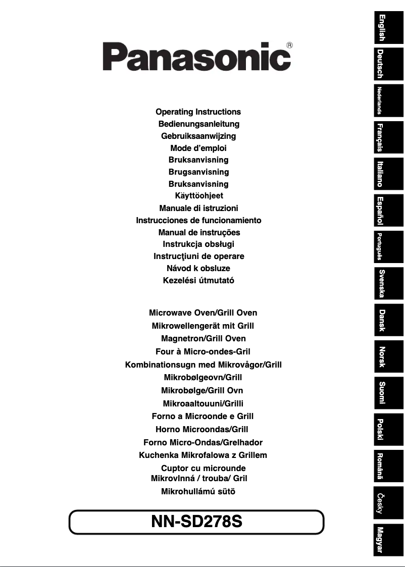 Image de la première page du manuel de l'appareil NN-SD278