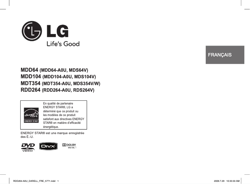 Página 1 del manual Manual de usuario LG RDD264