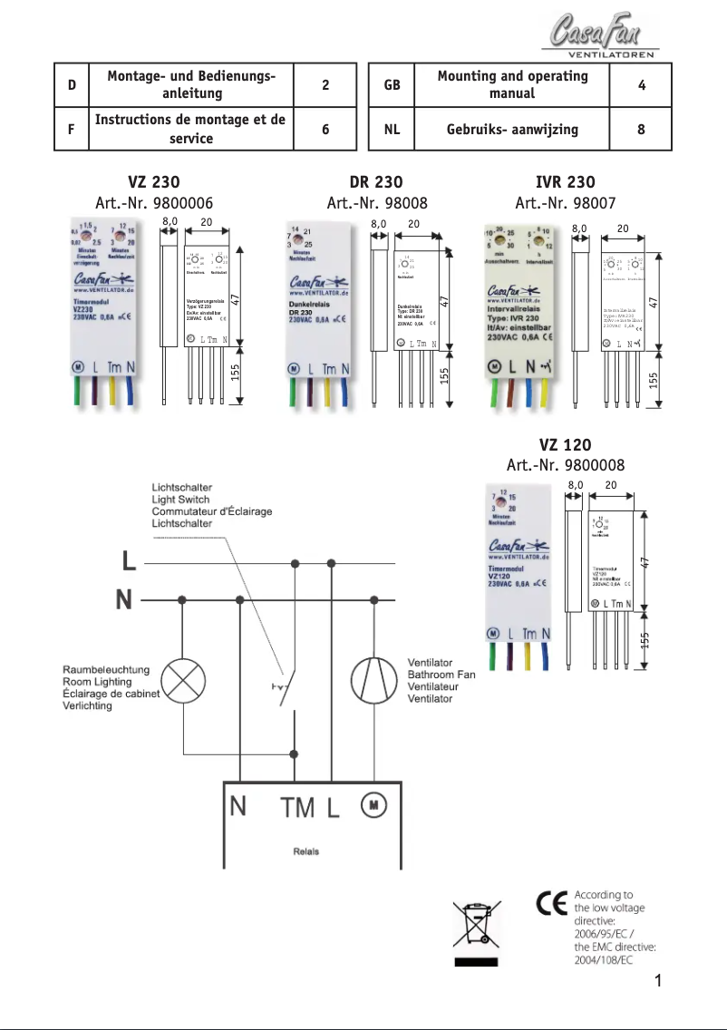 Image de la première page du manuel de l'appareil IVR 230