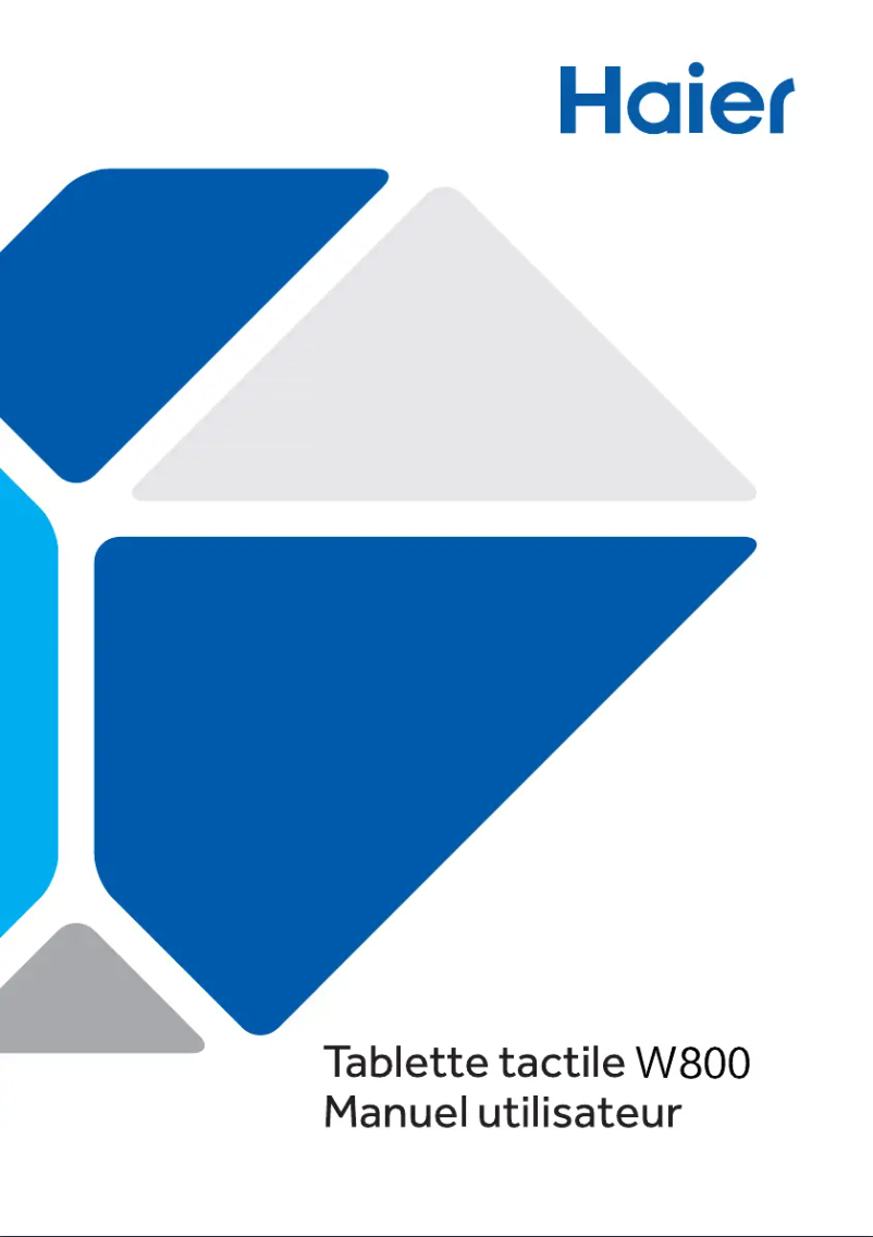Page 1 de la notice Manuel utilisateur Haier Pad W800