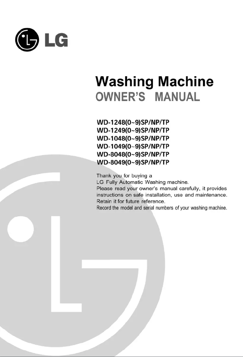 Page n°1 - Manuel utilisateur LG WD-12490TP