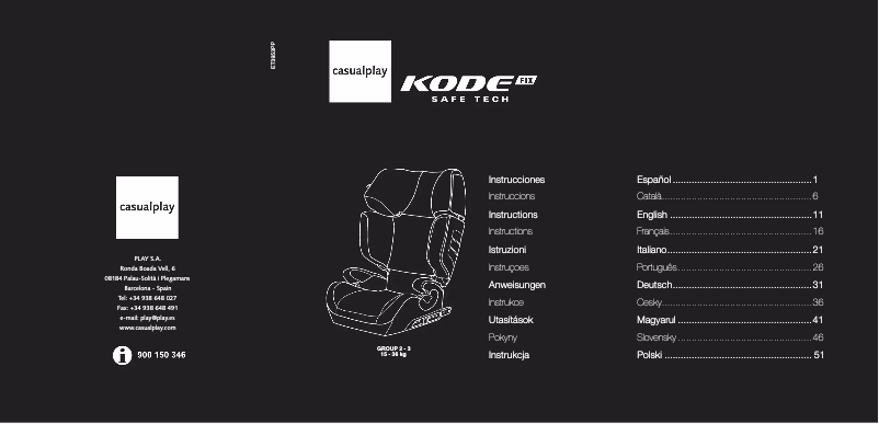 Page 1 de la notice Manuel utilisateur Casualplay Kode Fix