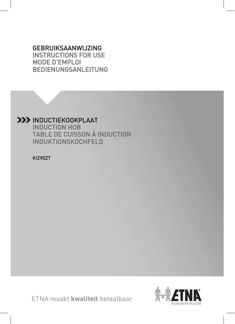 Page n°1 - Manuel utilisateur Etna KIF890ZT