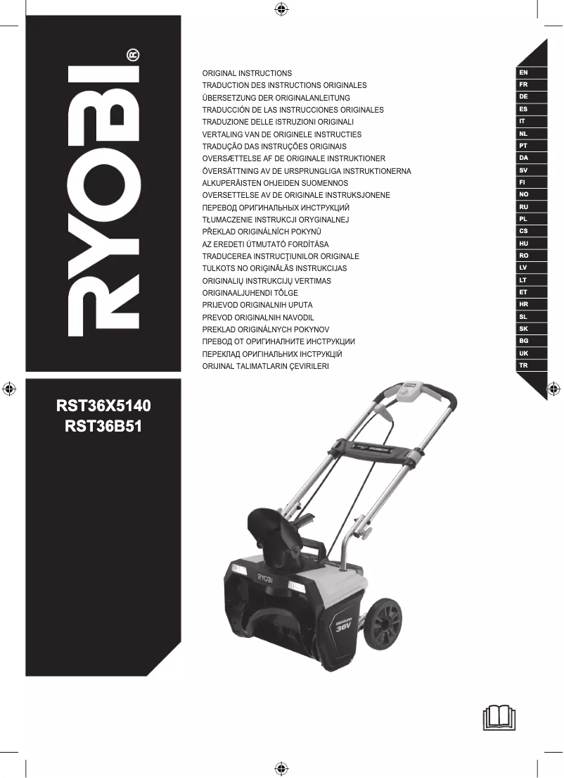 Page n°1 - Manuel utilisateur RYOBI Max Power RST36X5140