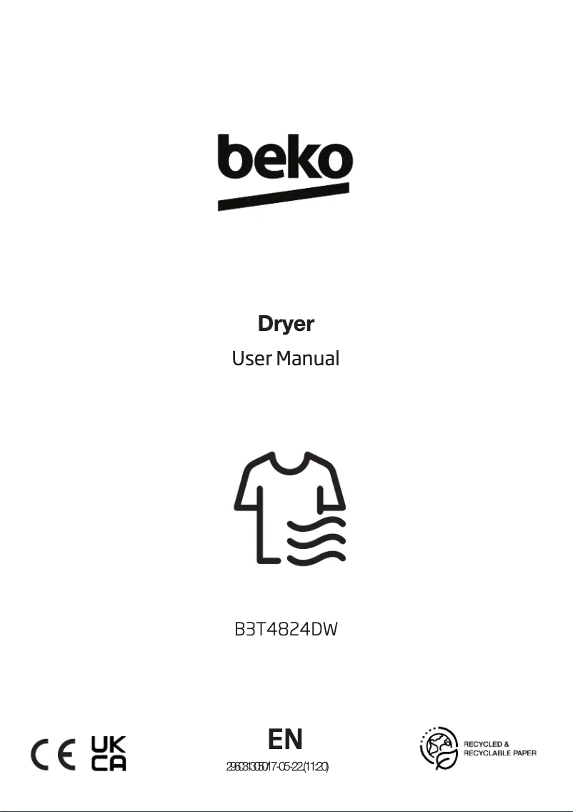 Page 1 de la notice Mode d'emploi Beko B3T4824DW