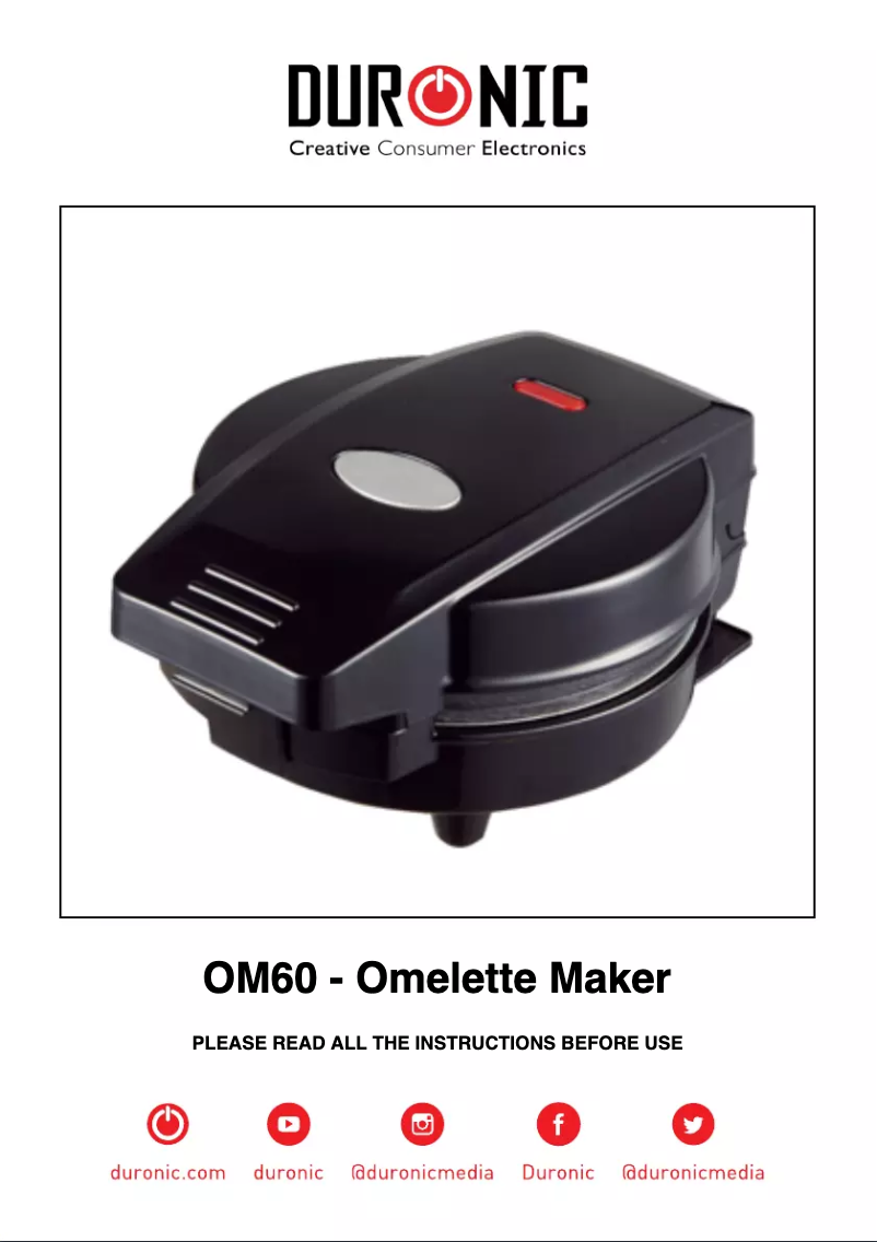 Page n°1 - Manuel utilisateur Duronic OM60