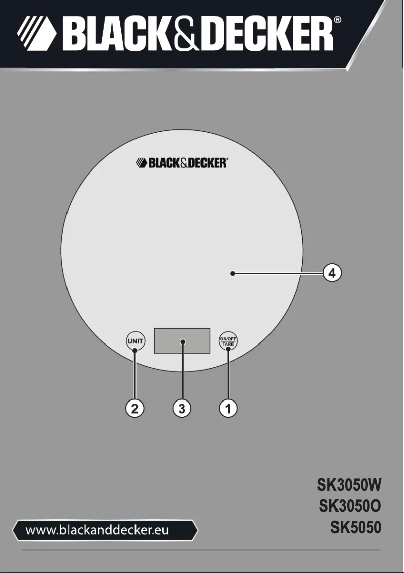 Page 1 de la notice Manuel utilisateur Black & Decker SK5050