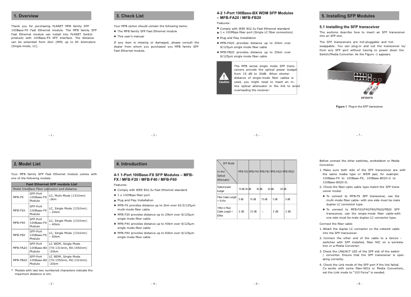 Image de la première page du manuel de l'appareil MFB-TFB40