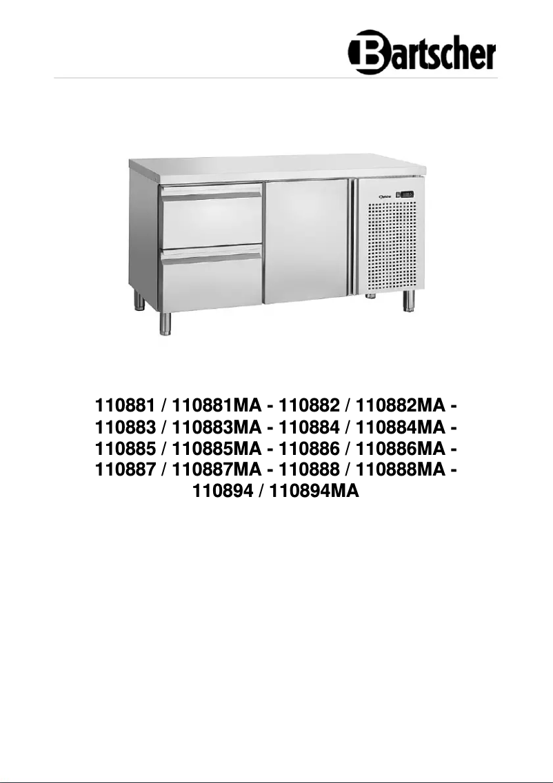 Page n°1 - Manuel utilisateur Bartscher S2T2-150