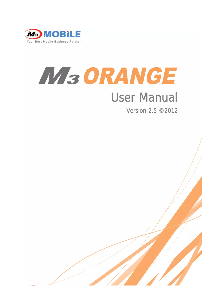 Página 1 del manual Manual de usuario M3 Mobile Orange