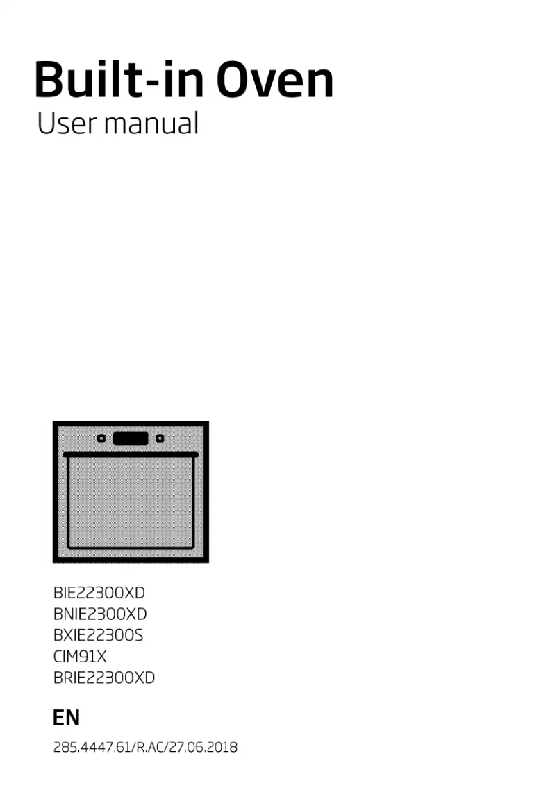 Image de la première page du manuel de l'appareil BRIE22300XD