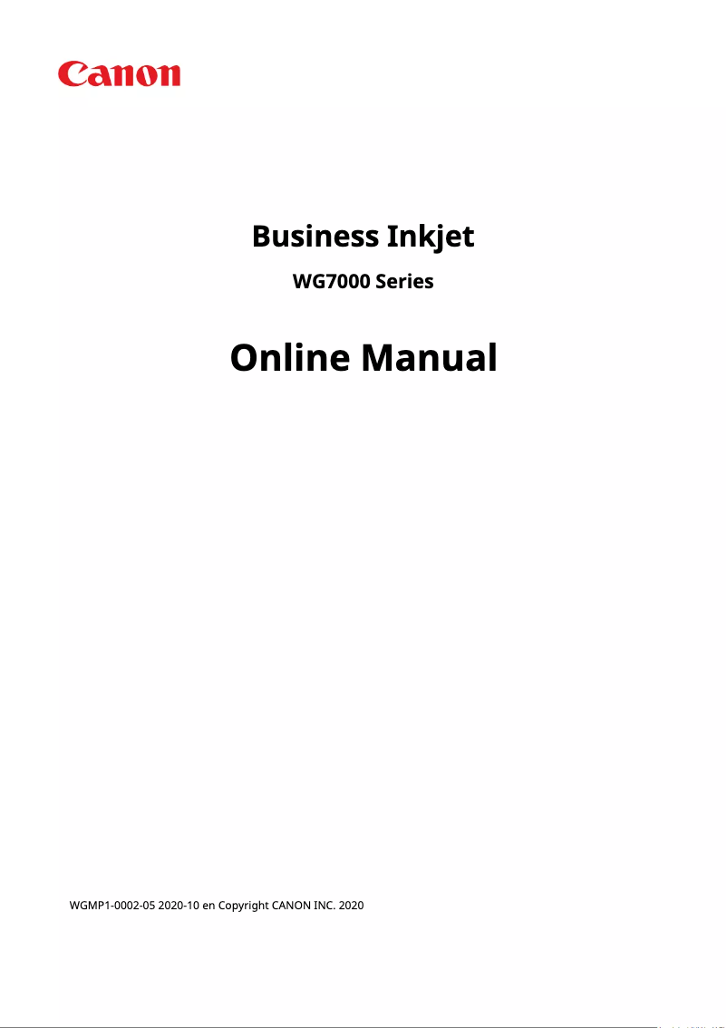 Image de la première page du manuel de l'appareil WG7540